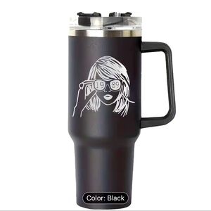 Taylor Stainless Steel Tumbler With Handle, Straw, And Lid - 40Oz